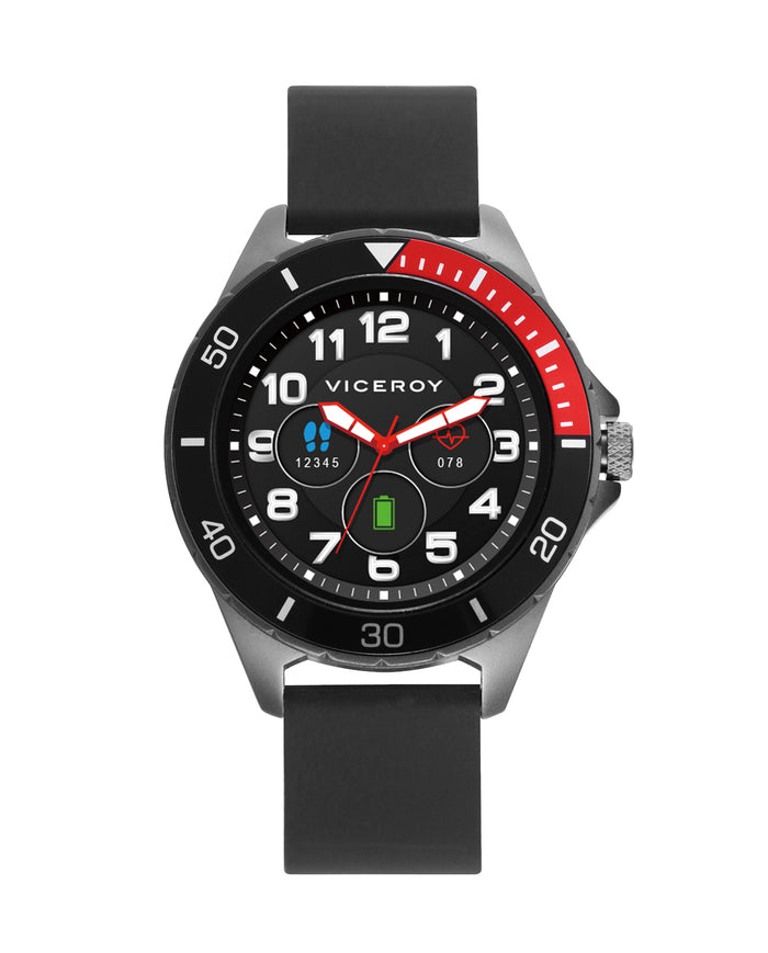 Viceroy Smartwatch Infantil Smartpro Con Malla Milanesa Ip Gris Y Correa Adicional De Silicona Negra