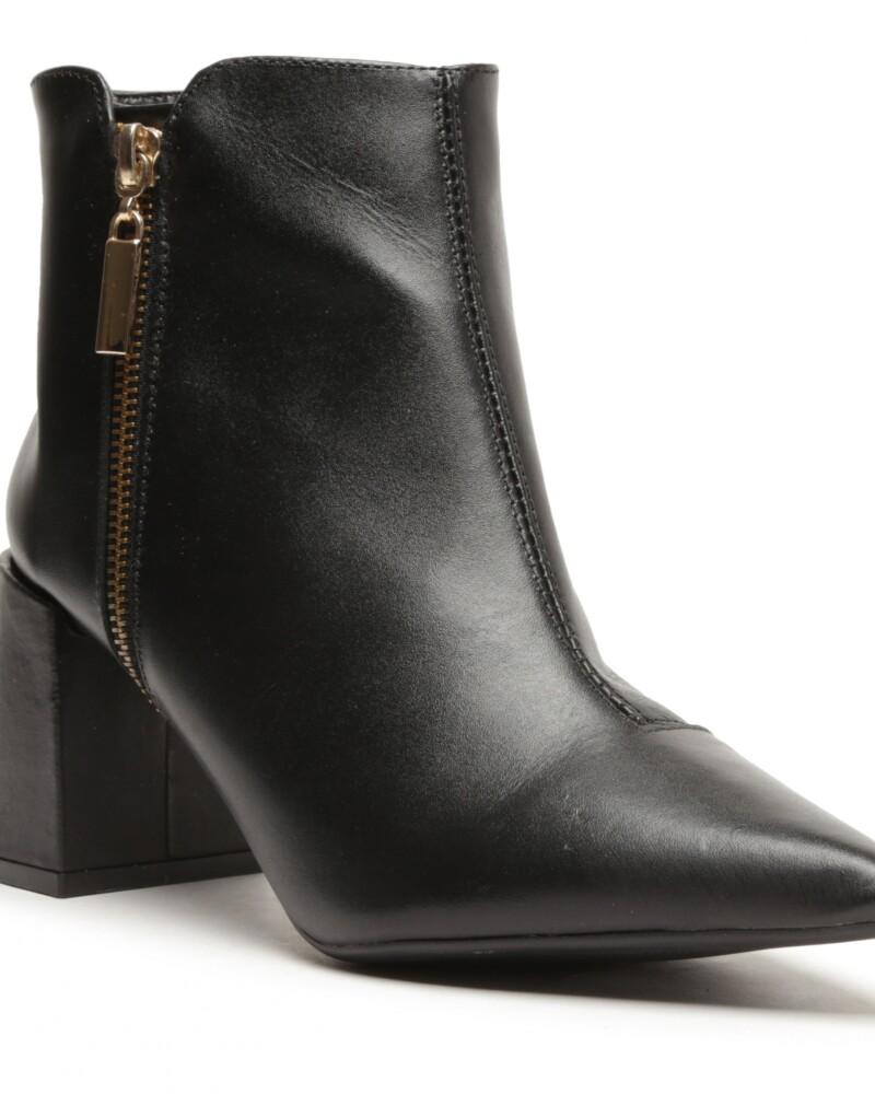 viceversa BOTA NEGRA CORTA CLASICA CON CIERRE DORADO