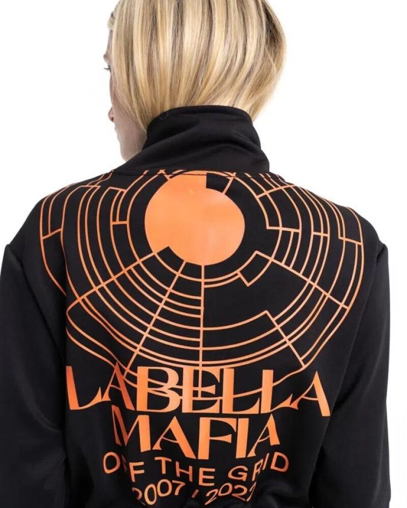 Viceversa CHAQUETA NEGRA FUTURA CON ESTAMPA NARANJA