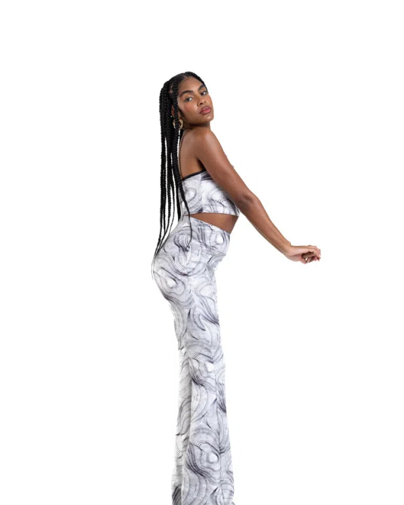 viceversa CONJUNTO TOP Y PANTALON COLOR ESTAMPADO BY LA BELLAMAFIA