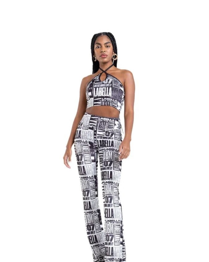 viceversa CONJUNTO TOP Y PANTALON ESTAMPADO BY LA BELLAMAFIA