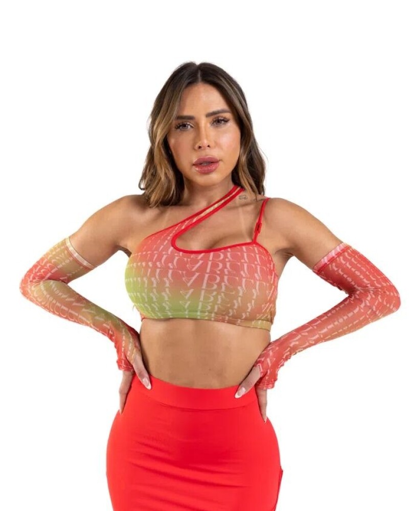 viceversa TOP CON GUANTES ESTAMPADO BY LABELLAMAFIA