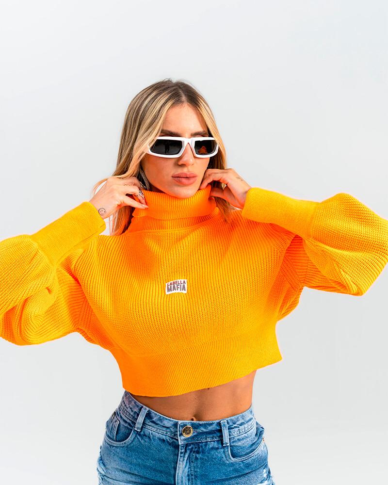 viceversa BUZO TEJIDO NARANJA