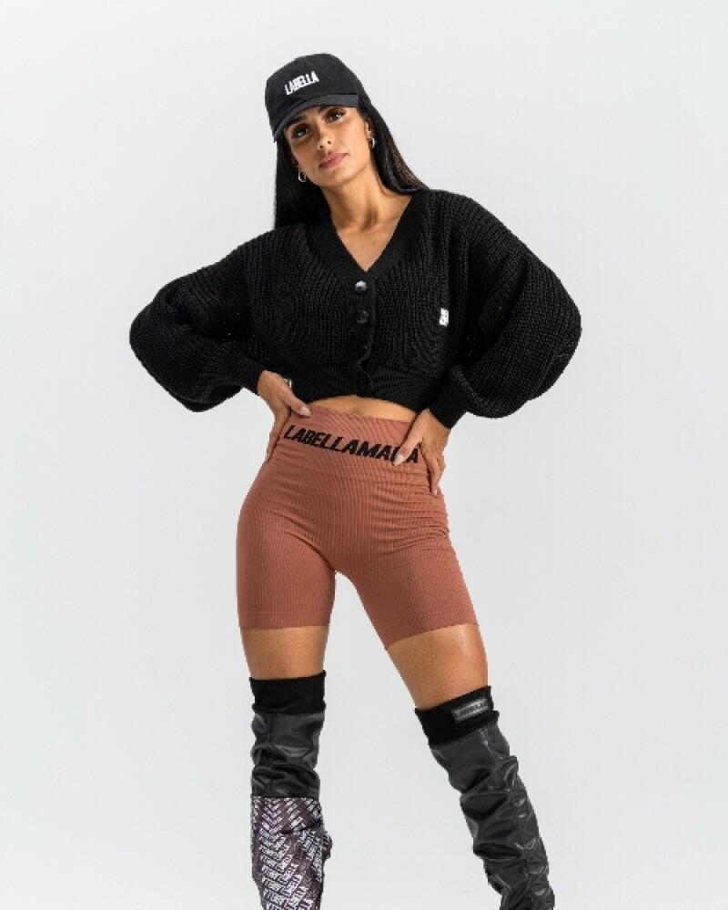 Viceversa CARDIGAN CORTO NEGRO CON BOTONES