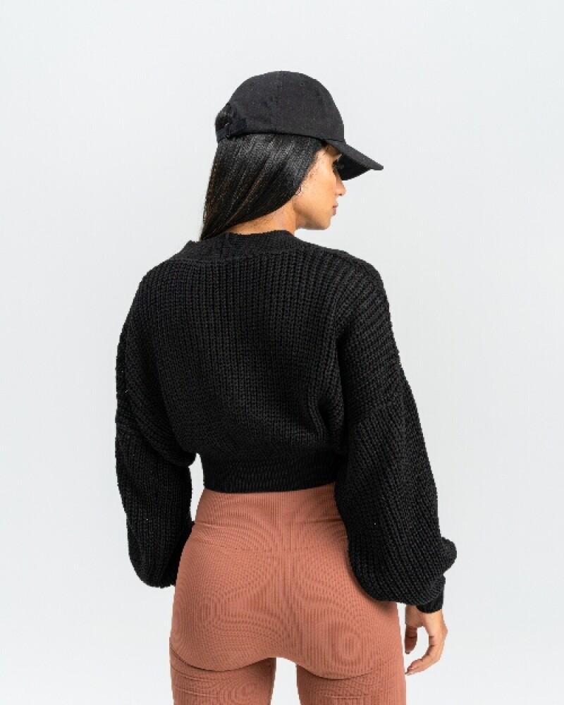 Viceversa CARDIGAN CORTO NEGRO CON BOTONES