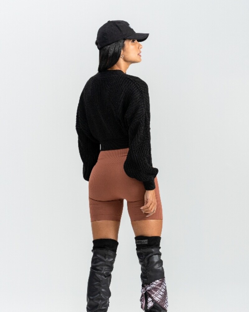 Viceversa CARDIGAN CORTO NEGRO CON BOTONES