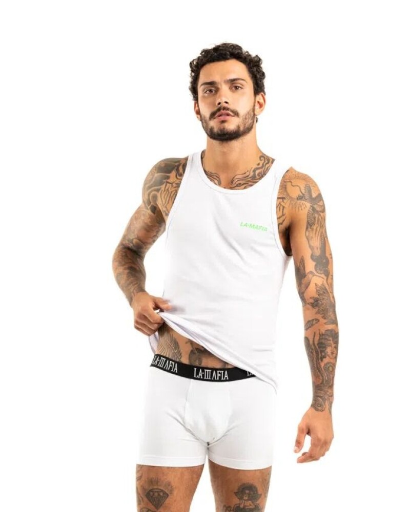 Viceversa CONJUNTO MUSCULOSA Y BóXER BLANCO