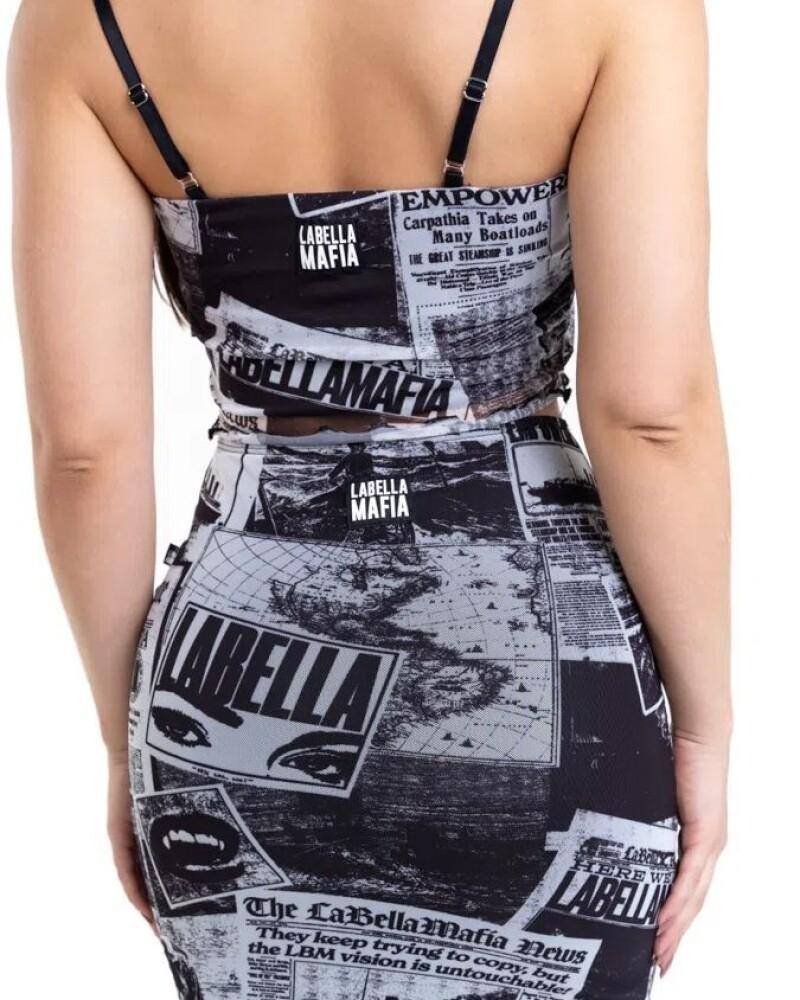 Viceversa CONJUNTO TOP Y POLLERA ESTAMPADO LBM