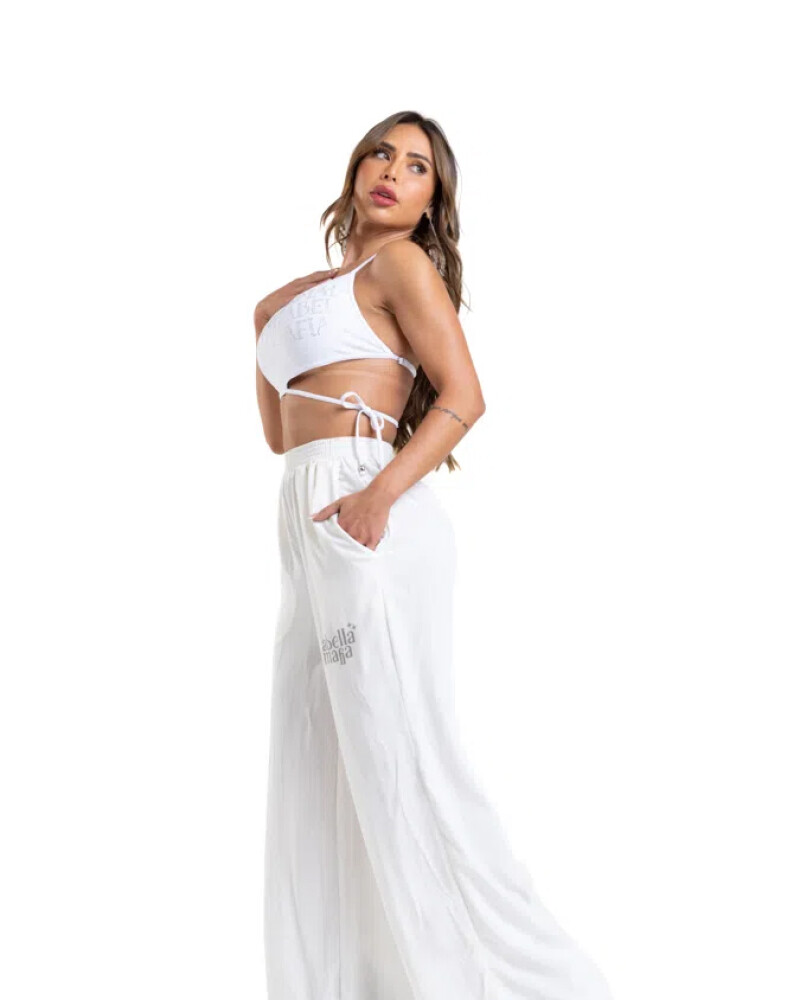 Viceversa PANTALON COLOR BLANCO BY LA BELLAMAFIA