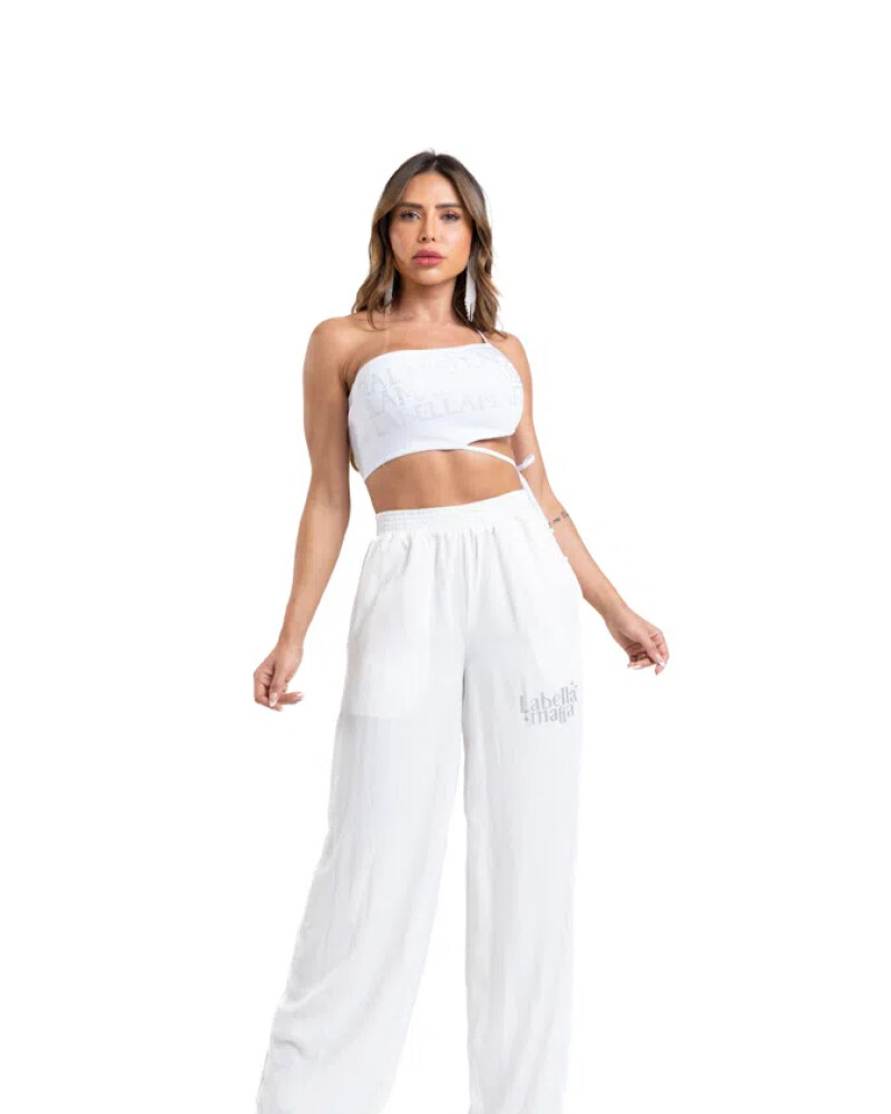 viceversa PANTALON COLOR BLANCO BY LA BELLAMAFIA