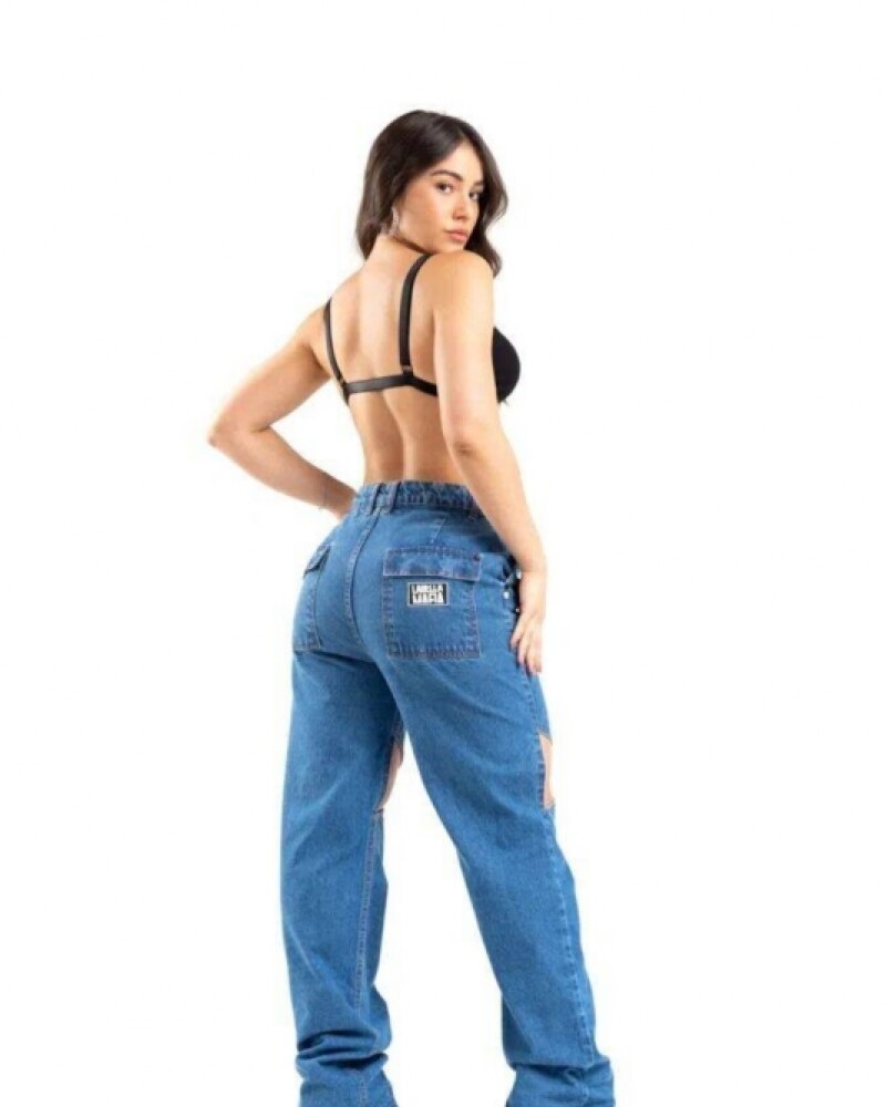 Viceversa PANTALON COLOR JEAN BY LA BELLAMAFIA