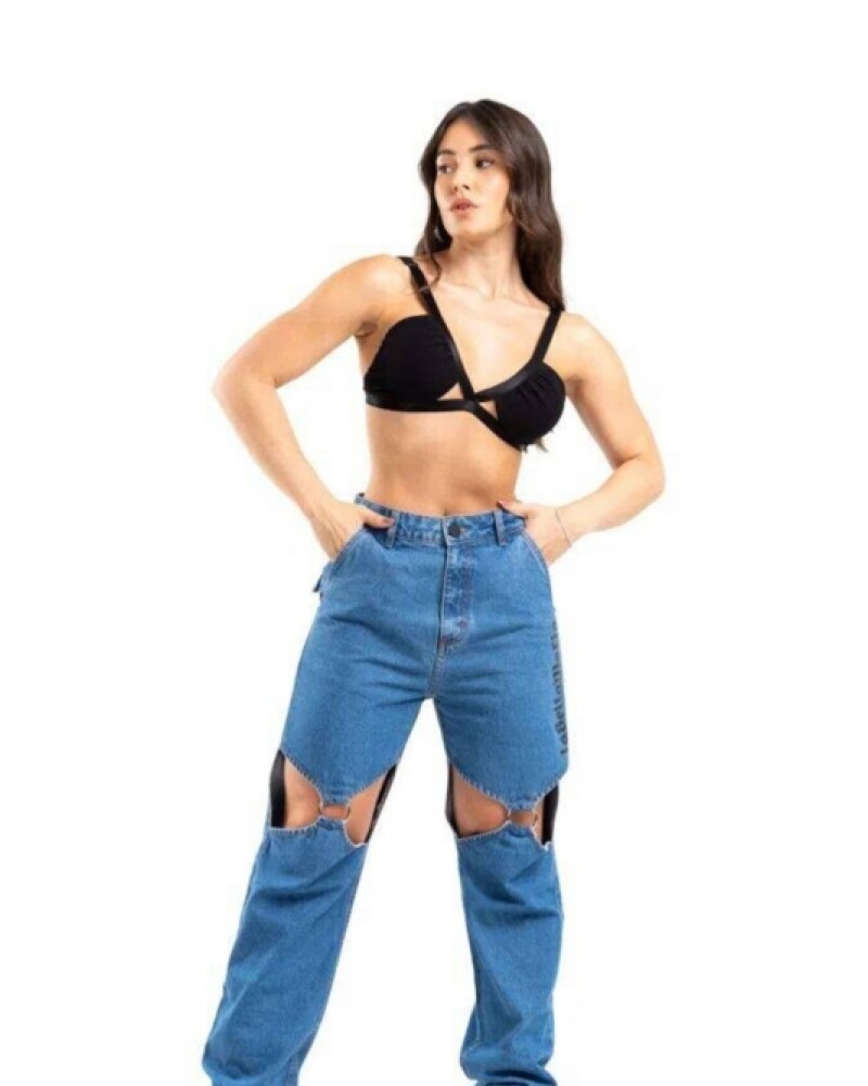 viceversa PANTALON COLOR JEAN BY LA BELLAMAFIA