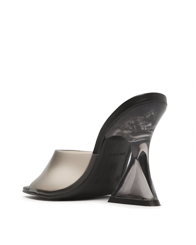 Viceversa SANDALIA TACO ALTO GRUESO CRISTAL NEGRA