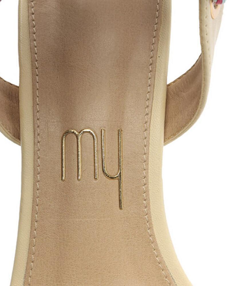 Viceversa SANDALIA TACO CUADRADO ALTO BLANCO MATE