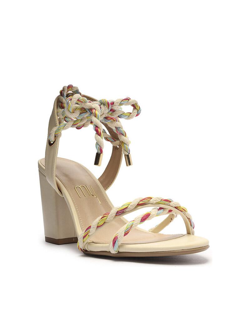 viceversa SANDALIA TACO CUADRADO ALTO BLANCO MATE