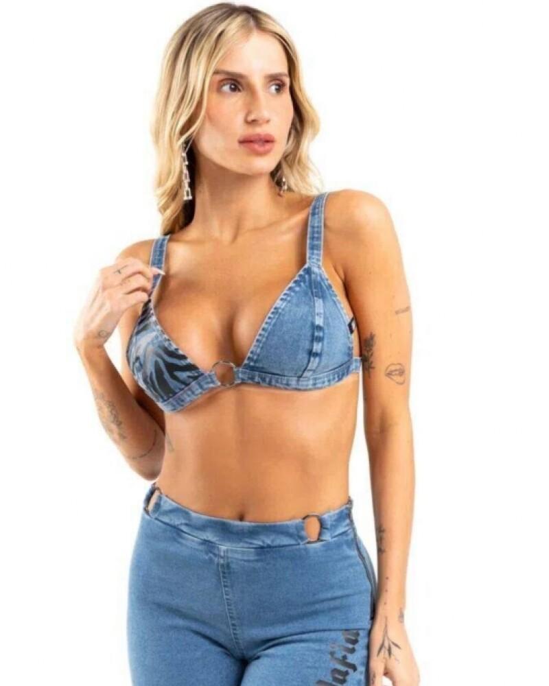 viceversa TOP JEAN COLOR JEAN BY LA BELLAMAFIA