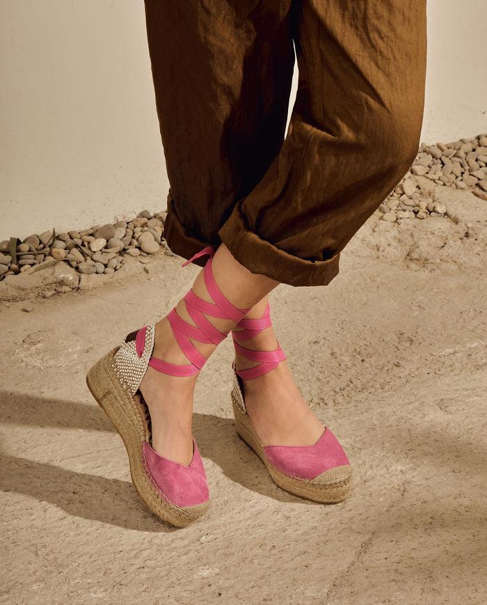 vidorreta Campesina pico en serraje frambuesa Creta