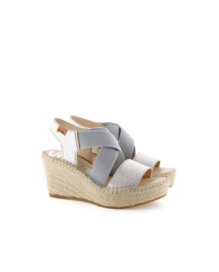 Vidorreta Sandalia Elásticos En Napa Metal Perla Dominica