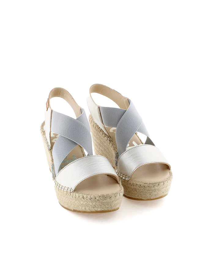 Vidorreta Sandalia Elásticos En Napa Metal Perla Dominica