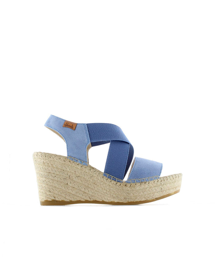 vidorreta Sandalia elásticos en serraje jeans Dominica