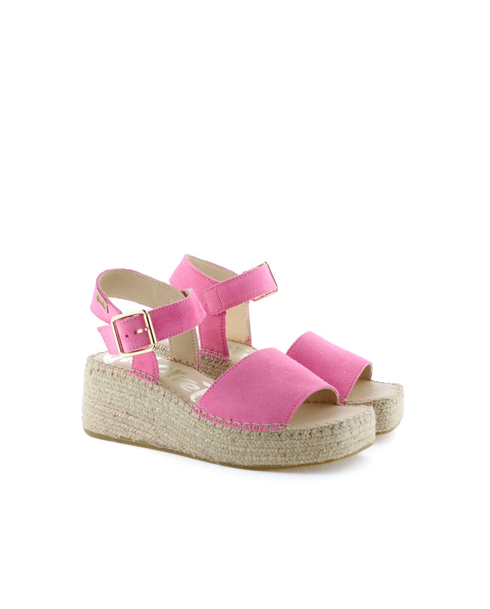 Vidorreta Sandalia Hebilla En Serraje Frambuesa Vinci
