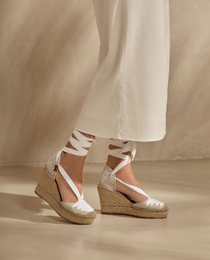 vidorreta Valenciana cintas en lino metal blanco Tilo 7