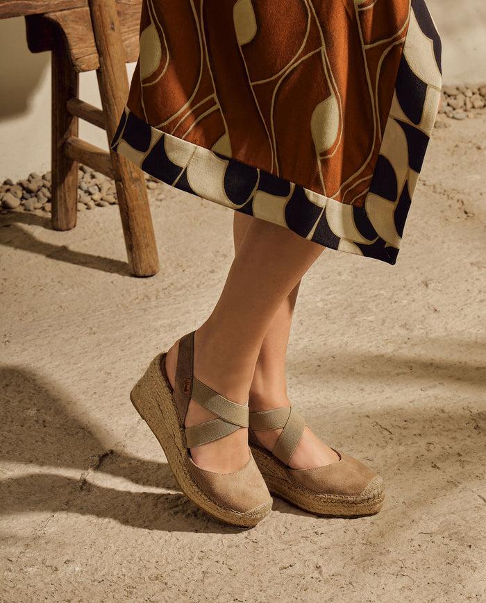 vidorreta Valenciana cruzada en serraje arena Tilo 5