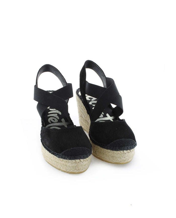 Vidorreta Valenciana Cruzada En Serraje Negro Tilo 5