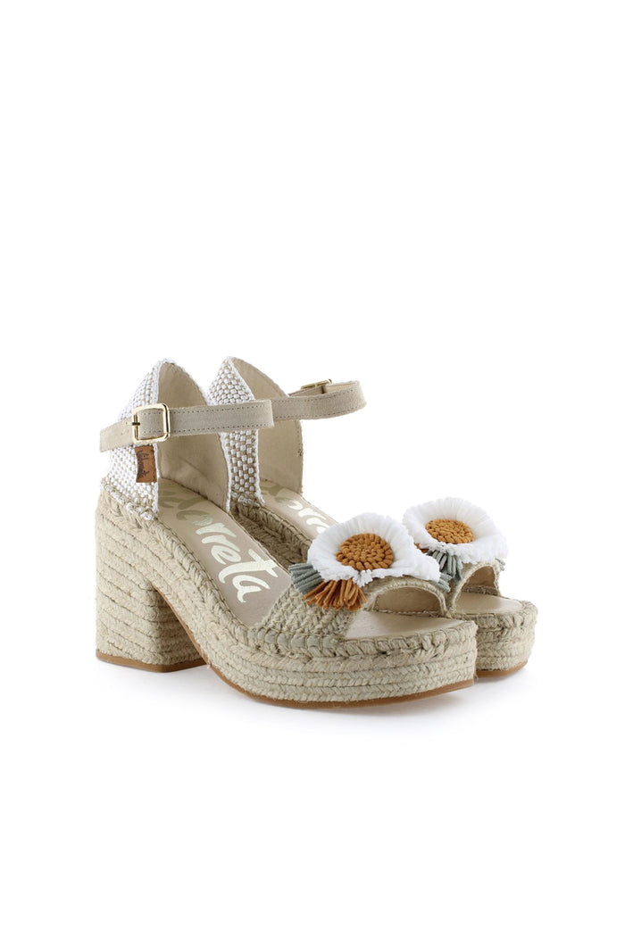 Vidorreta Sandalia Abierta Trenza Natural Apricot