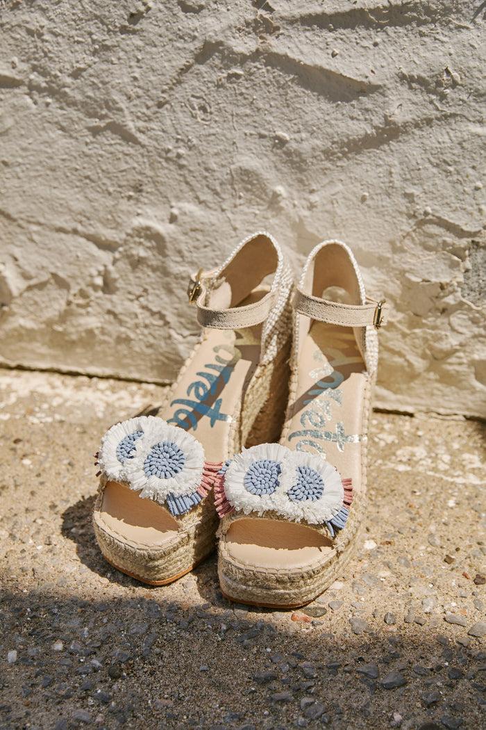 vidorreta Sandalia abierta trenza natural jeans