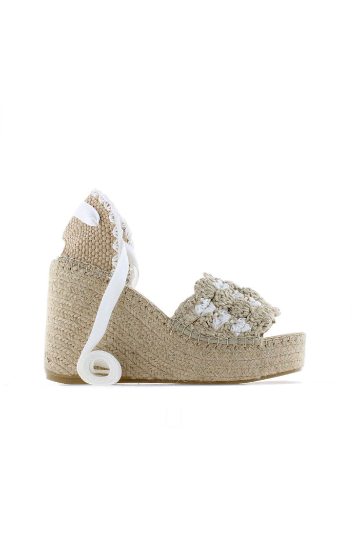 Vidorreta Sandalia Cintas Ganchillo Fluor Blanco