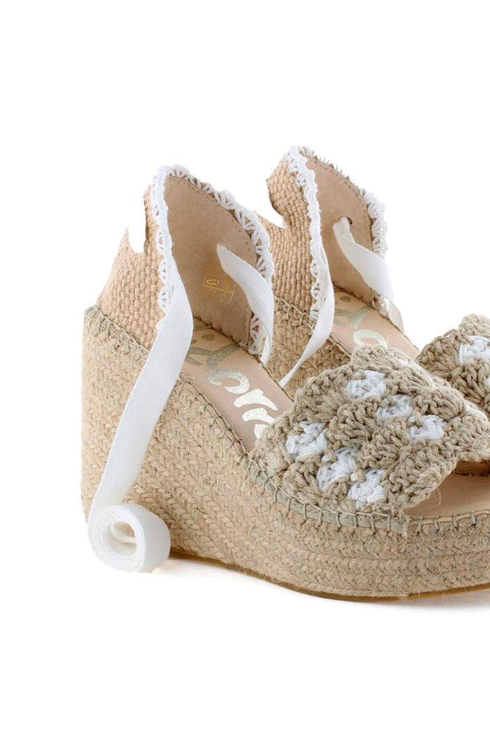 Vidorreta Sandalia Cintas Ganchillo Fluor Blanco