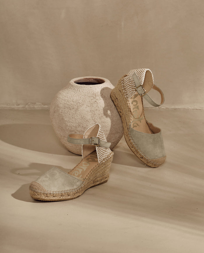 vidorreta Sandalia en serraje agua claro Clavel