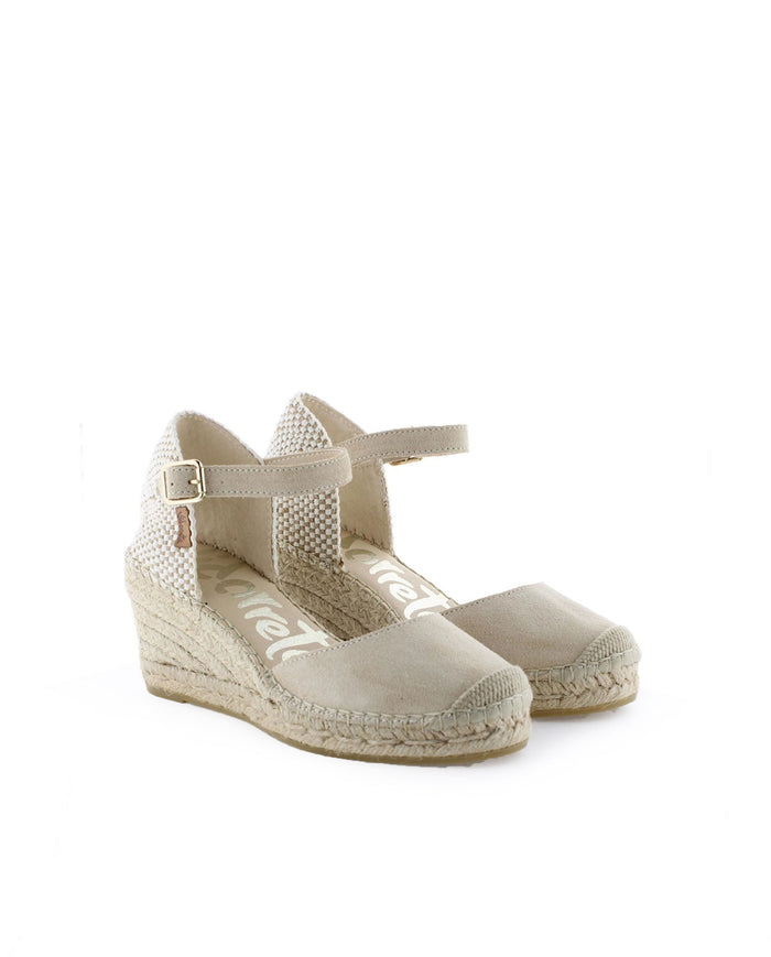 Vidorreta Sandalia En Serraje Arena Clavel