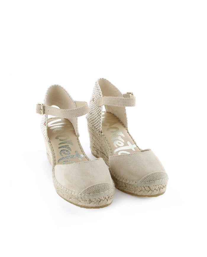 Vidorreta Sandalia En Serraje Arena Clavel