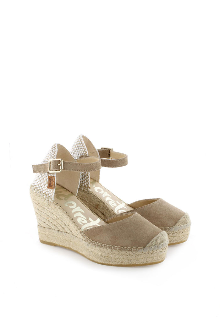 Vidorreta Sandalia En Serraje Arena Oscuro Tilo 7