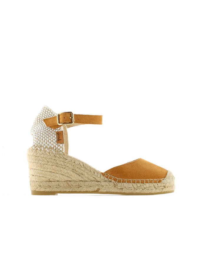 Vidorreta Sandalia En Serraje Cuero Clavel