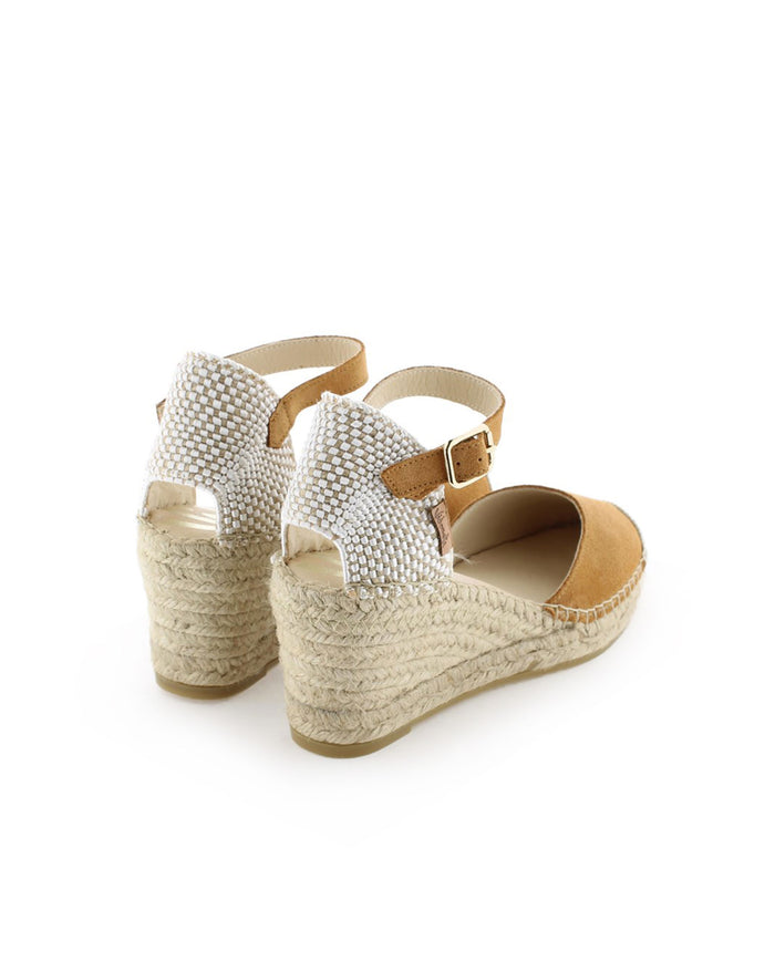 Vidorreta Sandalia En Serraje Cuero Clavel