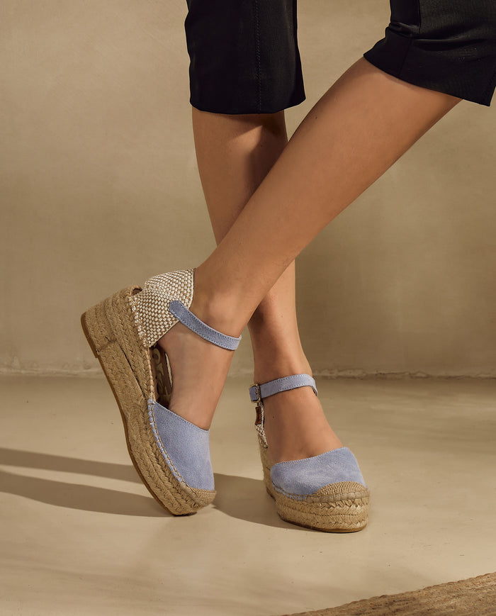 vidorreta Sandalia en serraje jeans Creta