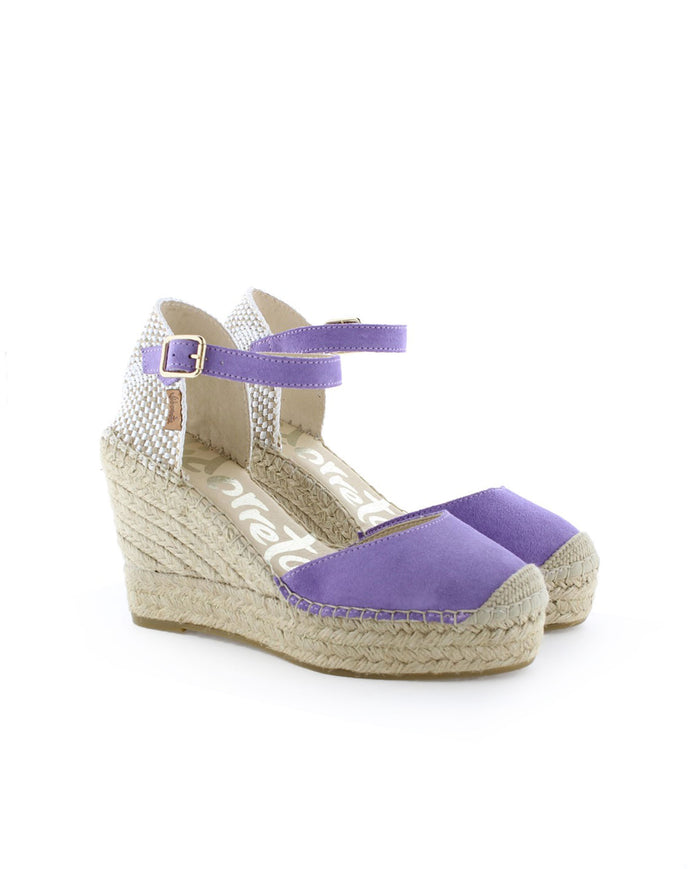 Vidorreta Sandalia En Serraje Lavanda Tilo 7