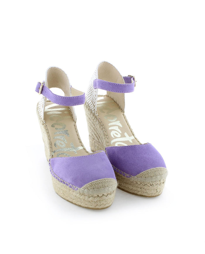Vidorreta Sandalia En Serraje Lavanda Tilo 7