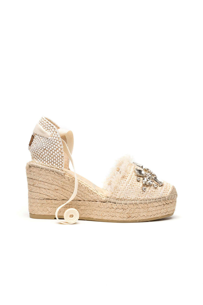 vidorreta Sandalia rafia cristal crudo Tilo 5