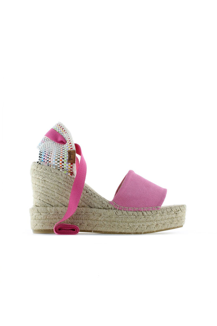 Vidorreta Sandalia Traba Serraje Frambuesa