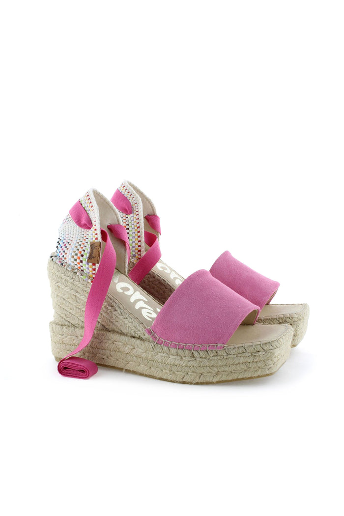 Vidorreta Sandalia Traba Serraje Frambuesa