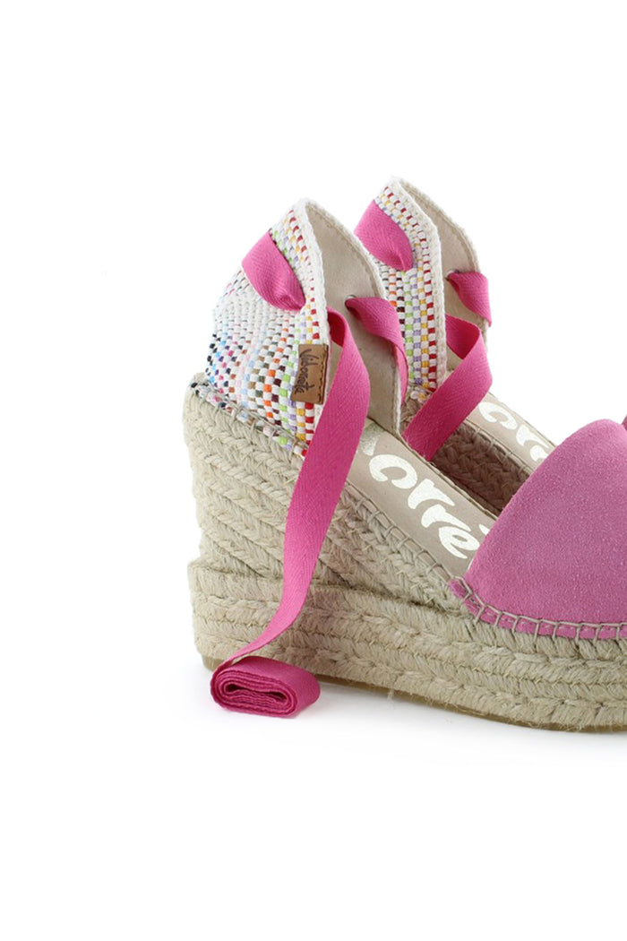 Vidorreta Sandalia Traba Serraje Frambuesa