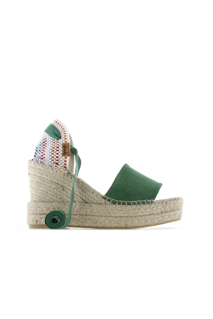 Vidorreta Sandalia Traba Serraje Verde Pino