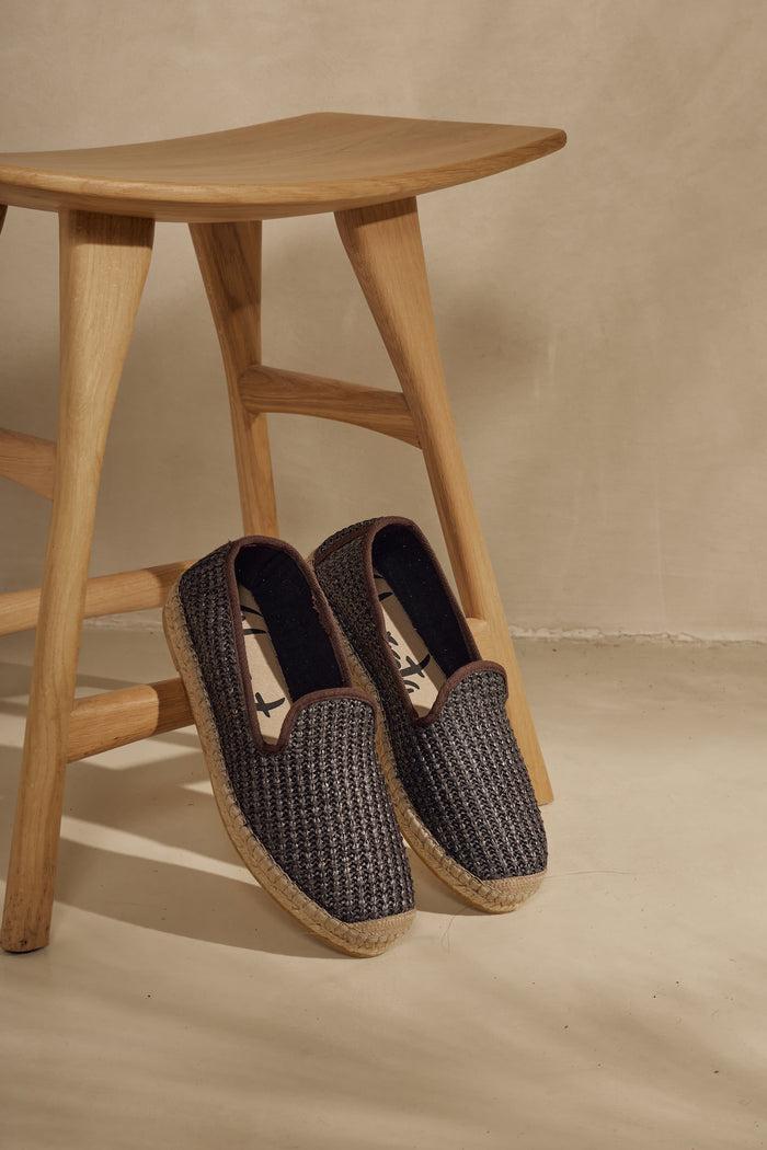 vidorreta Slipper rafia nudos chocolate Borneo