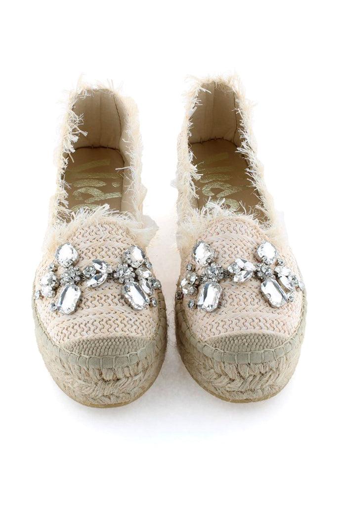 Vidorreta Slippers Rafia Cristal Crudo Merce Doble