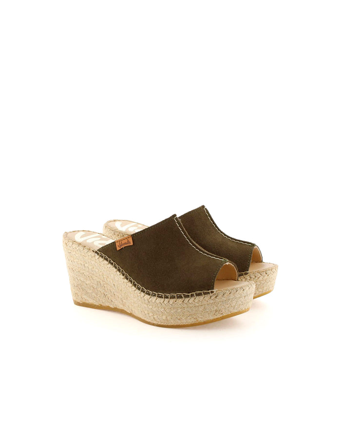 Vidorreta Zueco En Serraje Kaki Dominica