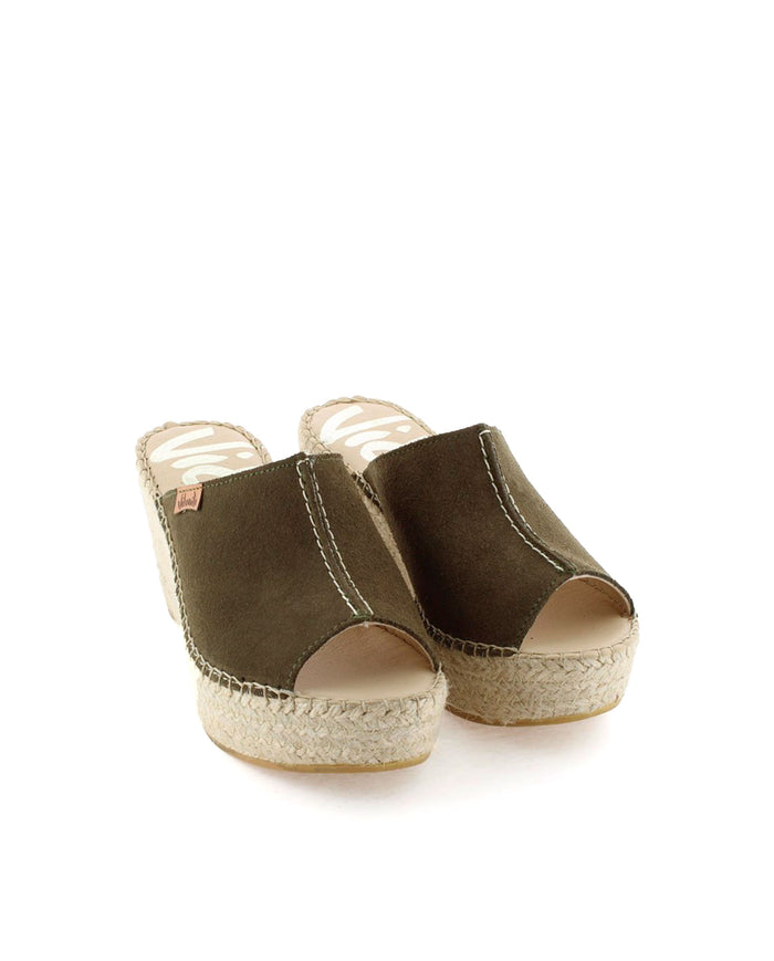 Vidorreta Zueco En Serraje Kaki Dominica